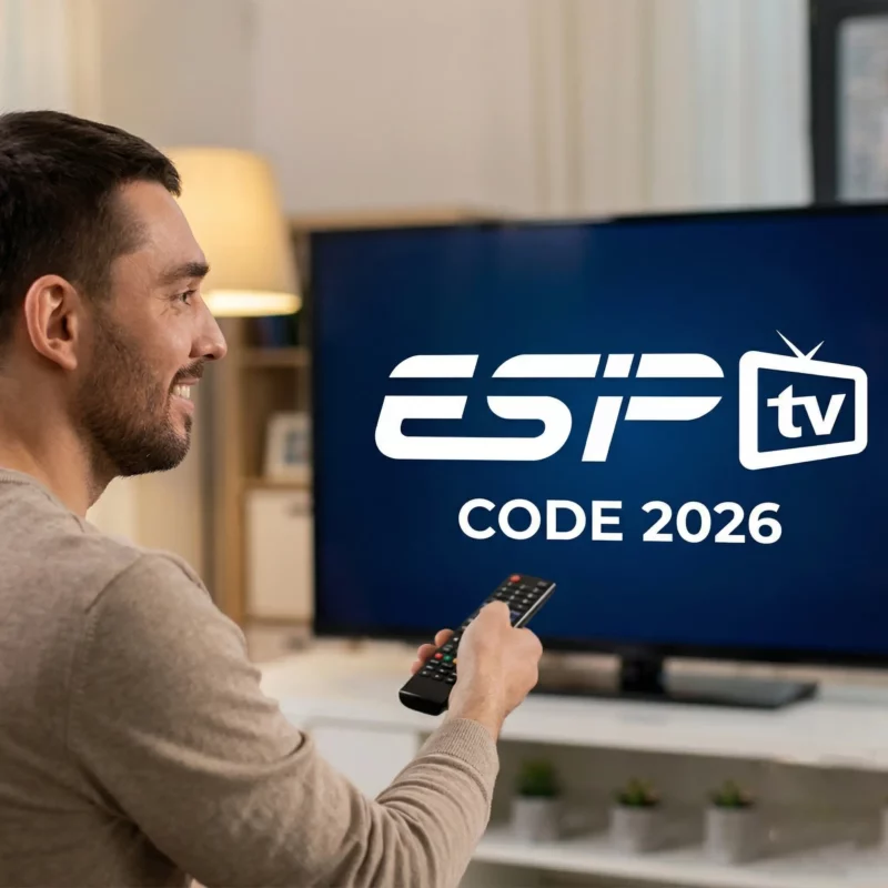 esiptv code 2026 ESIPTV PRO Official Interface d'activation ESIPTV Code 2026 sur un écran de télévision